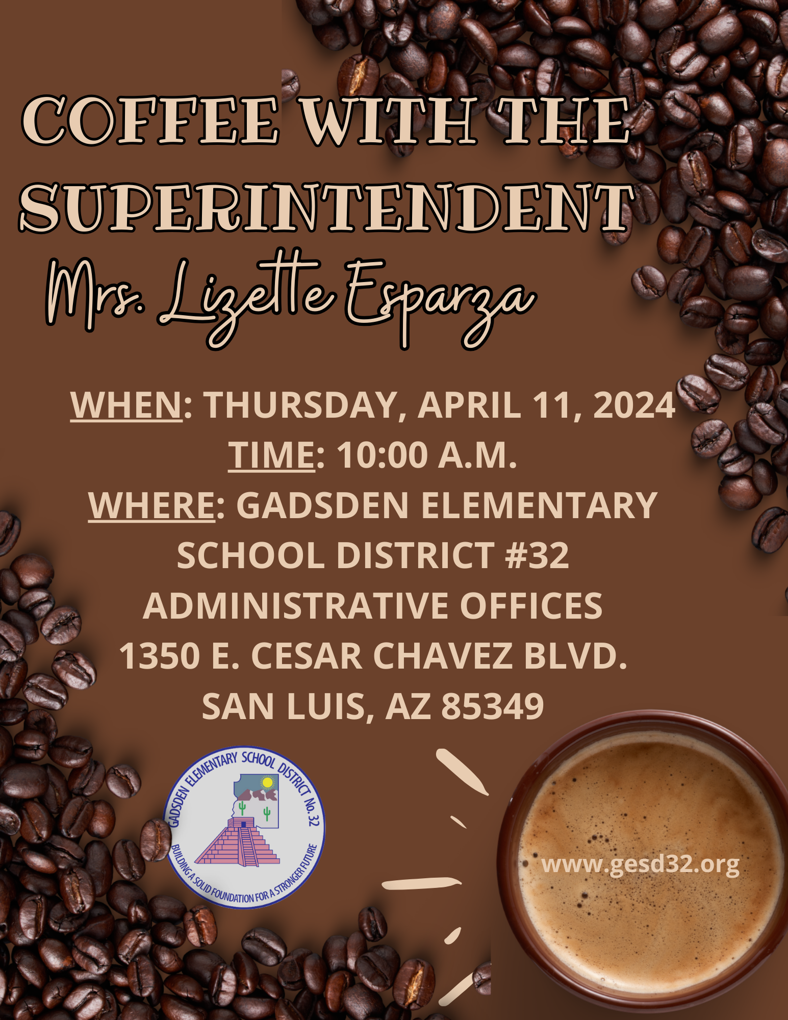 coffee with superintendent
